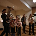 Ben Stapp with students at Tchaikovsky Music School, Yekaterinburg, Russia